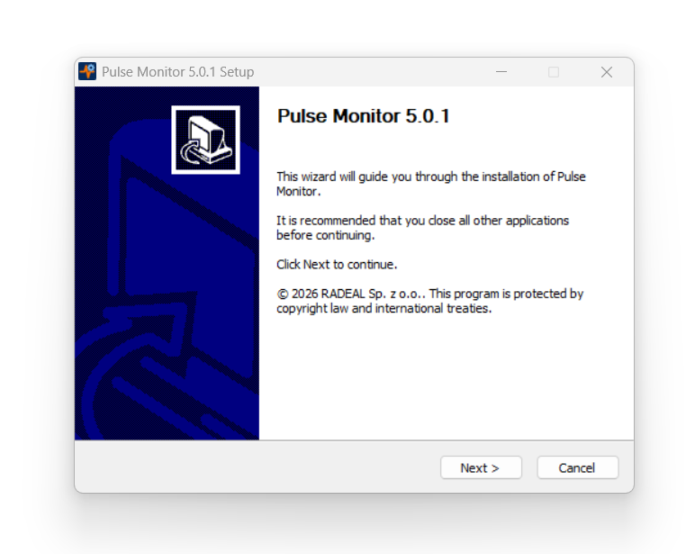 The installation wizard.
